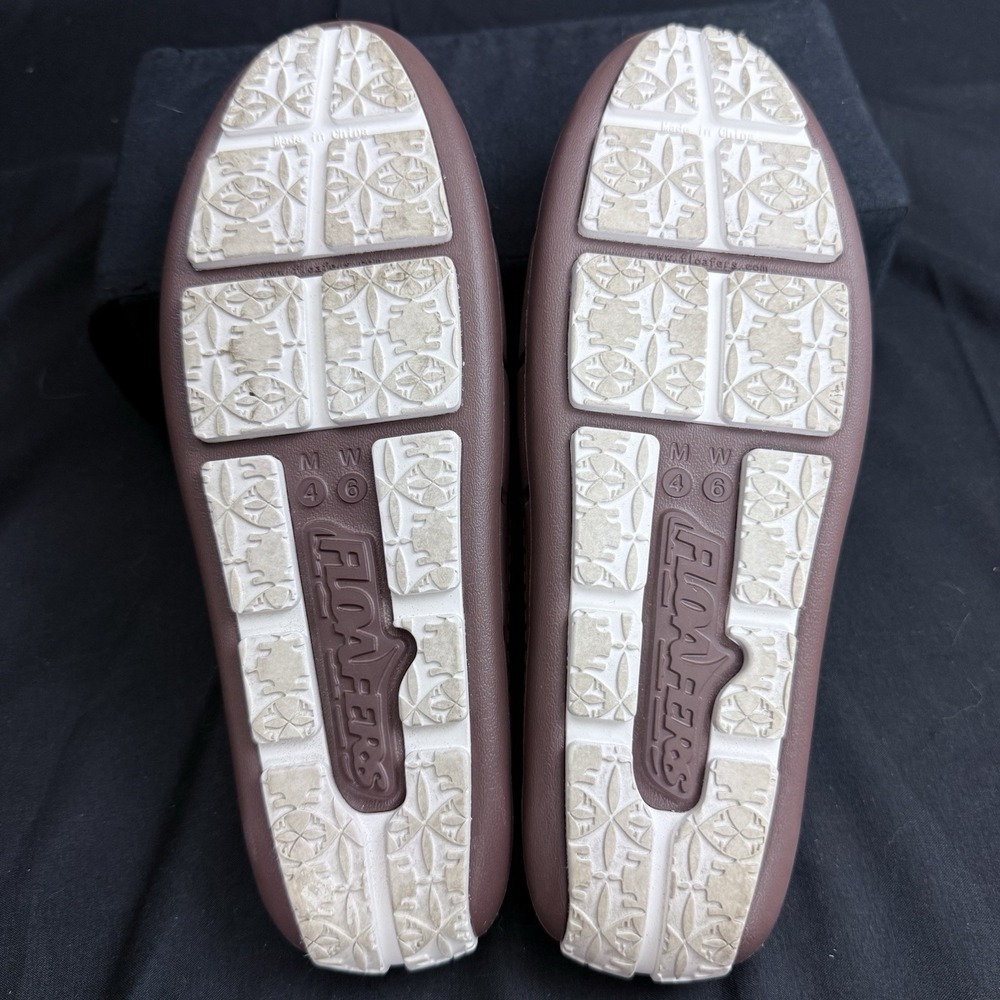 Floafers Driver Slip-On Loafers Breathable Perforated Brown Men's 4 Women's 6 - Picture 3 of 4